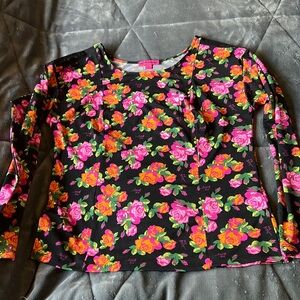 Betsey Johnson Floral Long Sleeve Size M